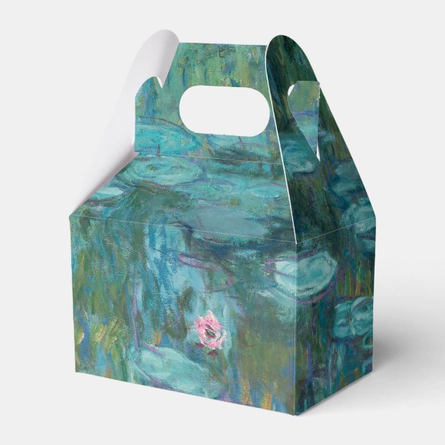 Caixinha De Lembrancinhas Claude Monet Water Lily Wedding (Frente)