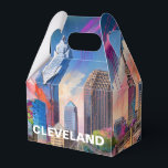Caixinha De Lembrancinhas Cleveland Skyline Abstrato Art<br><div class="desc">Adicione um toque moderno ao seu evento com esta caixa de favoritos que inclui a arte da linha do horizonte de abstrato Cleveland. Perfeito para casamentos,  festas ou presentes corporativos.</div>