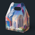 Caixinha De Lembrancinhas Cleveland Skyline Abstrato Art<br><div class="desc">Adicione um toque moderno ao seu evento com esta caixa de favoritos que inclui a arte da linha do horizonte de abstrato Cleveland. Perfeito para casamentos,  festas ou presentes corporativos.</div>