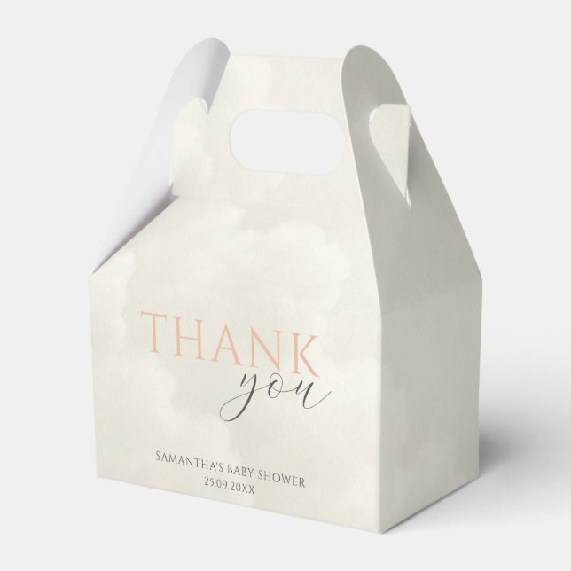 Caixinha De Lembrancinhas Cloud Nine Modern Baby Shower Thank You (Frente)