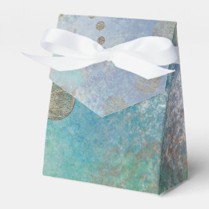 Caixinha De Lembrancinhas Coastal Grunge Azul e Verde Dourado