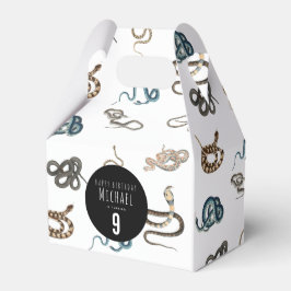 Caixinha De Lembrancinhas Cobras Coloridas Festa de aniversário de répteis