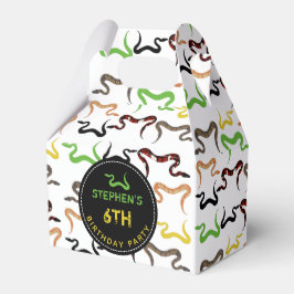 Caixinha De Lembrancinhas Cobras Coloridas Festa de aniversário de répteis P