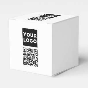 Caixinha De Lembrancinhas Código QR editável e logotipo ou imagem da sua emp