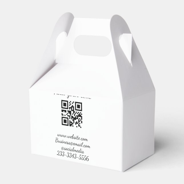 Caixinha De Lembrancinhas código QR personalizado simples adicione o nome te (Frente)
