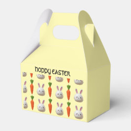 Caixinha De Lembrancinhas Coelhinhos e cenouras de Páscoa amarelos