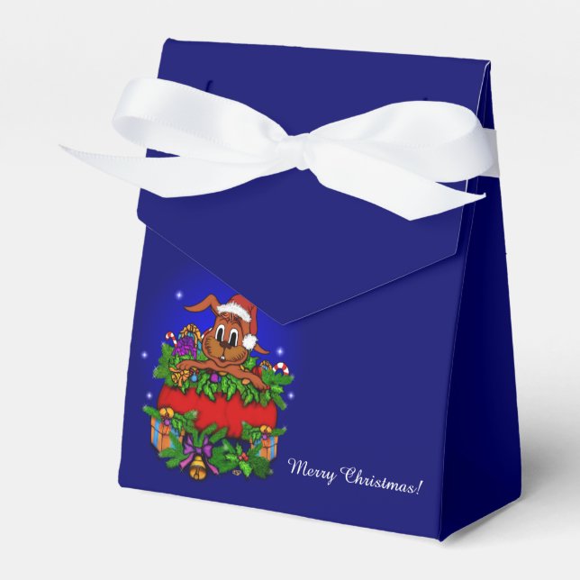Caixinha De Lembrancinhas Coelho Natal (Frente)