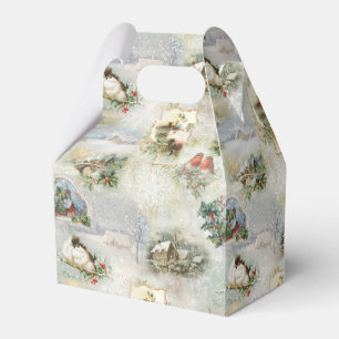 Caixinha De Lembrancinhas Colagem de Cenas de inverno Russas Esparsas