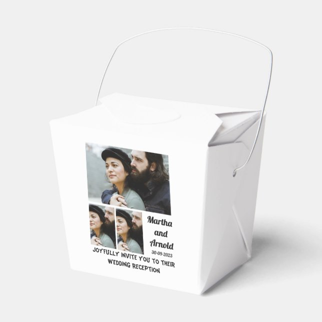 Caixinha De Lembrancinhas Colagem de Fotografias personalizada da recepção d (Frente)