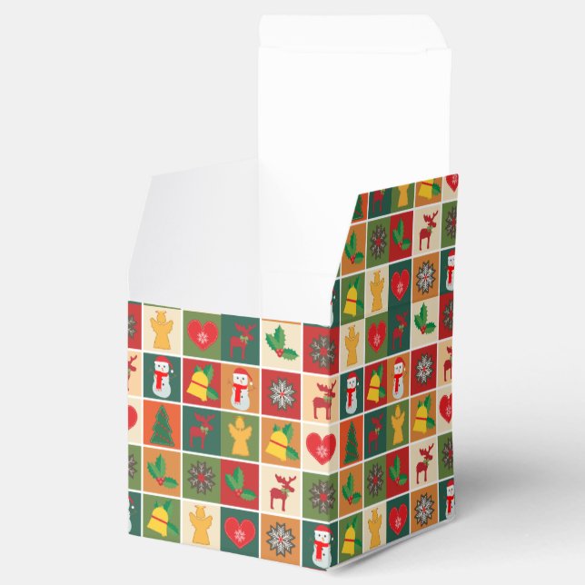 Caixinha De Lembrancinhas Colagem de Natal (Aberto)