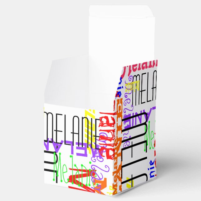 Caixinha De Lembrancinhas Colagem Personalizada de Nomes Personalizados Colo (Aberto)