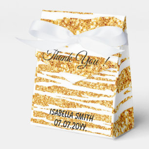 Caixinha De Lembrancinhas Coleção Popular de Tigres Boho com Brilho Branco D