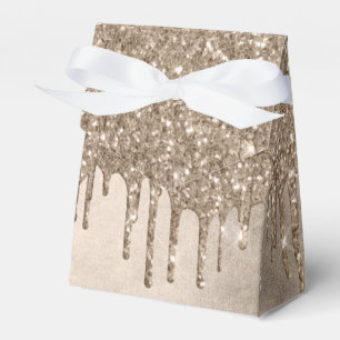 Caixinha De Lembrancinhas Coletor Dourado Metálico Corante de Champanhe E