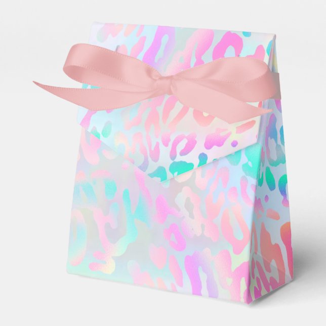 Caixinha De Lembrancinhas coloração pastosa pele-leopardo (Frente)