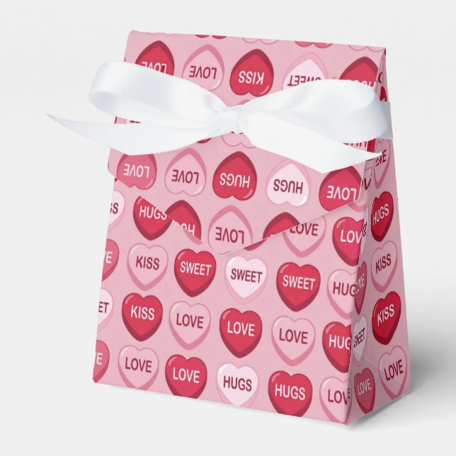 Caixinha De Lembrancinhas colorful candy Valentine's day heart pattern (Frente)