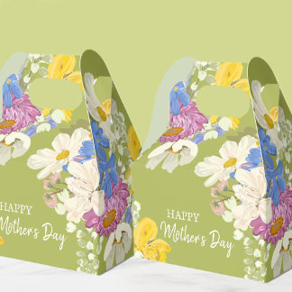 Caixinha De Lembrancinhas Colorful Modern Floral Blooms Mothers Day