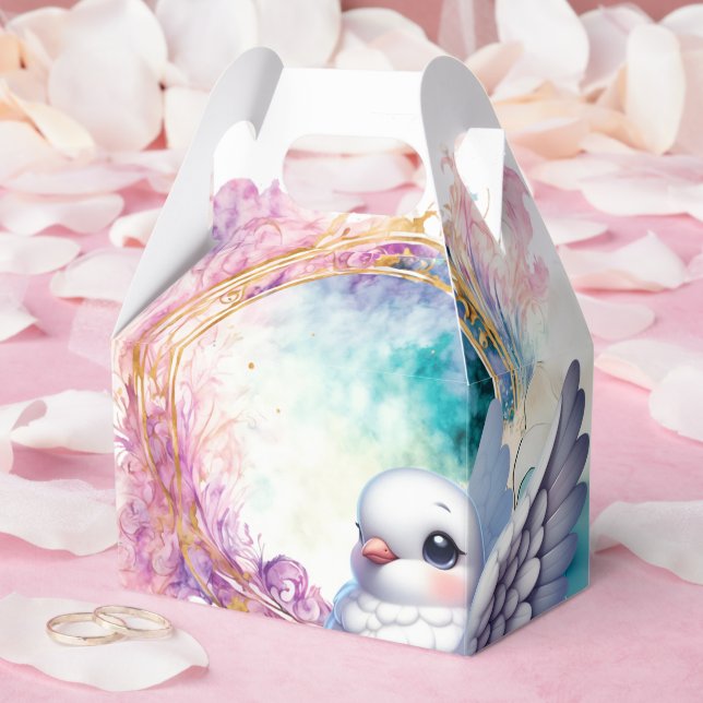 Caixinha De Lembrancinhas Colourful Dove (Casamento)