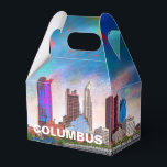 Caixinha De Lembrancinhas Columbus Skyline Abstrato Art<br><div class="desc">Adicione um toque moderno ao seu evento com esta caixa de favoritos com a arte em linha do horizonte abstrato Columbus. Perfeito para casamentos,  festas ou presentes corporativos.</div>