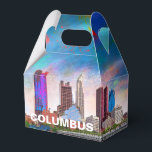 Caixinha De Lembrancinhas Columbus Skyline Abstrato Art<br><div class="desc">Adicione um toque moderno ao seu evento com esta caixa de favoritos com a arte em linha do horizonte abstrato Columbus. Perfeito para casamentos,  festas ou presentes corporativos.</div>