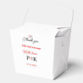 Caixinha De Lembrancinhas Com amor adicione carta do nome do casal obrigado 