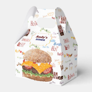 Caixinha De Lembrancinhas Comida Rápida CHURRASCO Cheeseburger