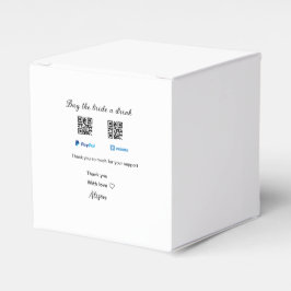 Caixinha De Lembrancinhas Compre um drink para a noiva, doação QR Venmo PayP