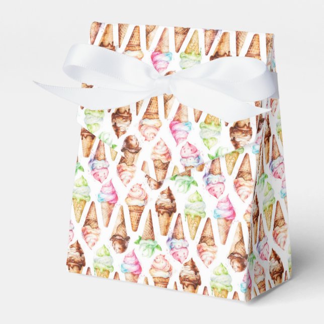 Caixinha De Lembrancinhas Cones de Sorvete deliciosos (Frente)