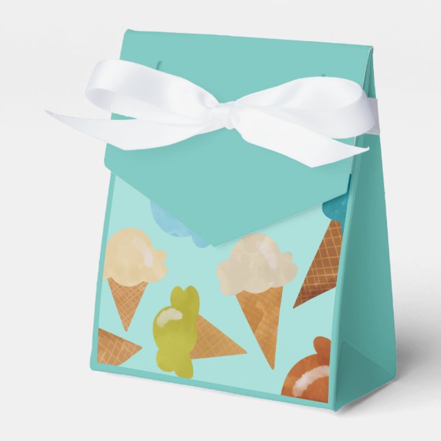 Caixinha De Lembrancinhas Cones de sorvete para Dias (Frente)