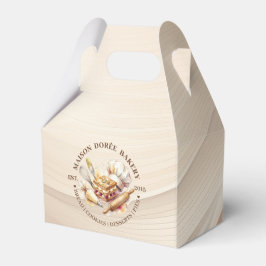 Caixinha De Lembrancinhas Confeiteiro Padaria Chef Aquarela Ouro Assando Cat