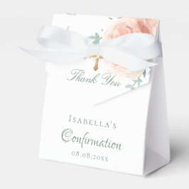 Caixinha De Lembrancinhas Confirmação de obrigado de menina floral rosa rosa