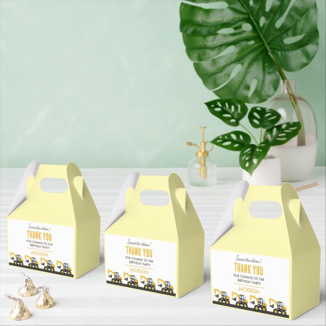 Caixinha De Lembrancinhas Construction Truck Birthday | Personalized Décor (Múltiplo)