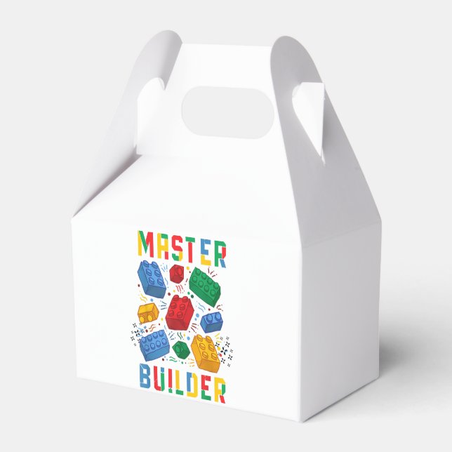 Caixinha De Lembrancinhas Construtor de tijolos Blocos engraçados construind (Frente)