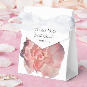 Caixinha De Lembrancinhas Convidado de Noiva Floral Rosa Coral Elegante
