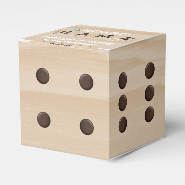 Caixinha De Lembrancinhas Convite de aniversário para jogos de conselho (Frente)