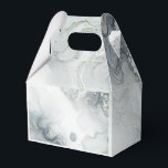 Caixinha De Lembrancinhas Convite de Casamento Azul Bege Dourado em Aquarela<br><div class="desc">Itens combinando disponíveis.</div>