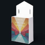 Caixinha De Lembrancinhas Convite de Casamento Colorido e Elegante de Arco-í<br><div class="desc">Este convite de casamento vibrante e elegante combina um estilo minimalista com uma explosão de cor radiante, tornando-o perfeito para casais que buscam uma estética lúdica e refinada. O ponto focal é um brilhante espectro de tons quentes e frios irradiando para fora, criando um design de arco-íris cativante, simbolizando unidade...</div>