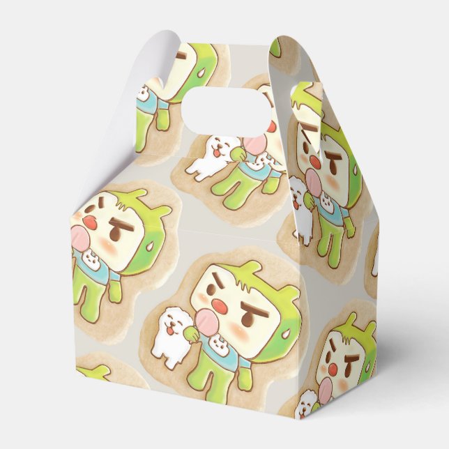 Caixinha De Lembrancinhas Cookies com Ícones XiaoTieJun (Frente)