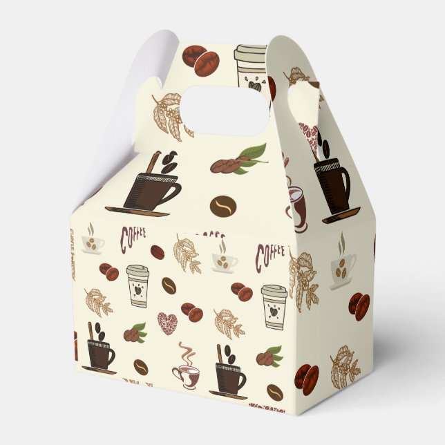 Caixinha De Lembrancinhas Copas de café e de café (Frente)