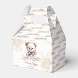 Caixinha De Lembrancinhas Cor d'água do Chá de fraldas do Urso de Corte