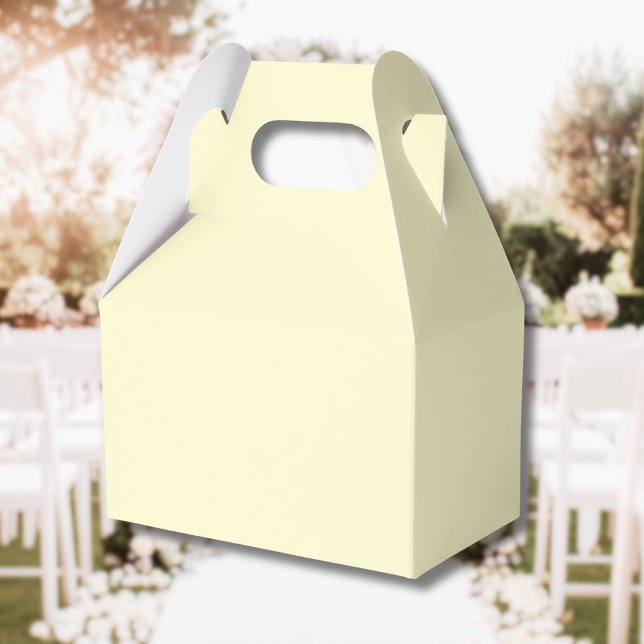 Caixinha De Lembrancinhas Cor Sólido Amarelo-Manteiga | Elegante Clássico (Criador carregado)