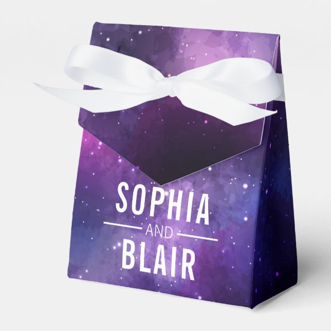 Caixinha De Lembrancinhas Coração da Galáxia Constelação Casamento Personali (Frente)