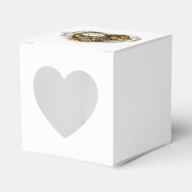 Caixinha De Lembrancinhas Coração Steampunk com Manômetro (Frente)