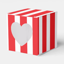 Caixinha De Lembrancinhas Coração Vermelho Brilho Clássico e Vermelho Branco