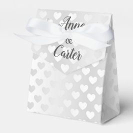 Caixinha De Lembrancinhas Corações de Casamento Branco