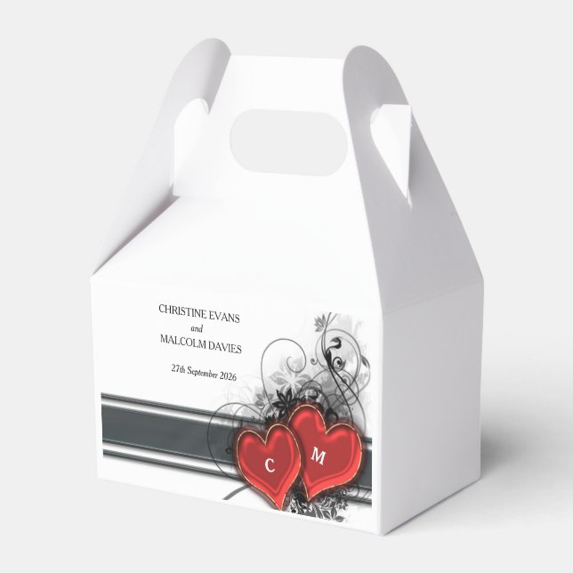 Caixinha De Lembrancinhas Corações e Rolos (Frente)