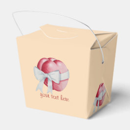 Caixinha De Lembrancinhas Corações vermelhos amarrados com fita branca para