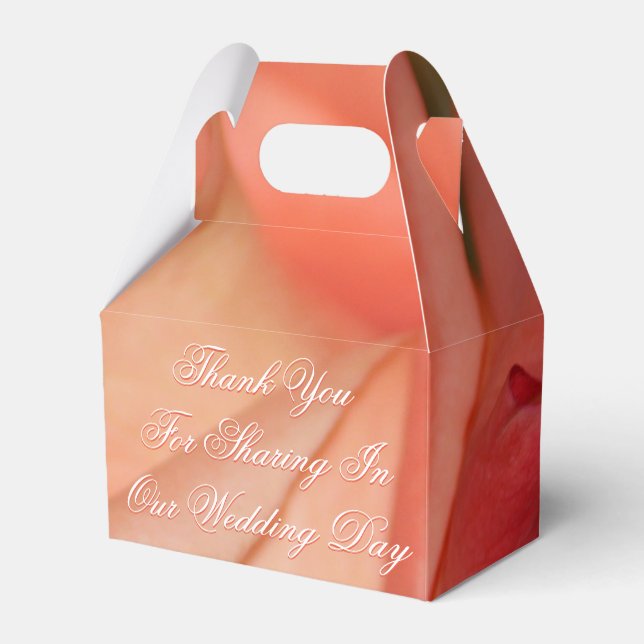 Caixinha De Lembrancinhas Coral E Pêssego (Frente)