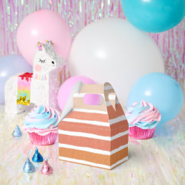 Caixinha De Lembrancinhas Coral Stripes Laranja