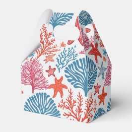 Caixinha De Lembrancinhas Coral tropical e estilos de estrelas