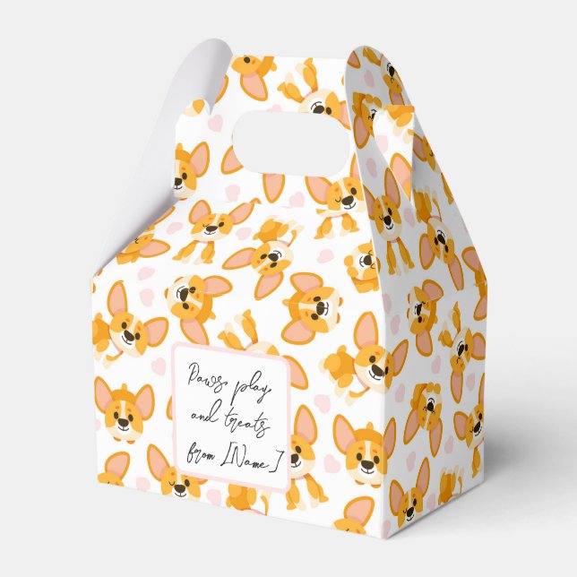 Caixinha De Lembrancinhas Corgi Birthday (Frente)